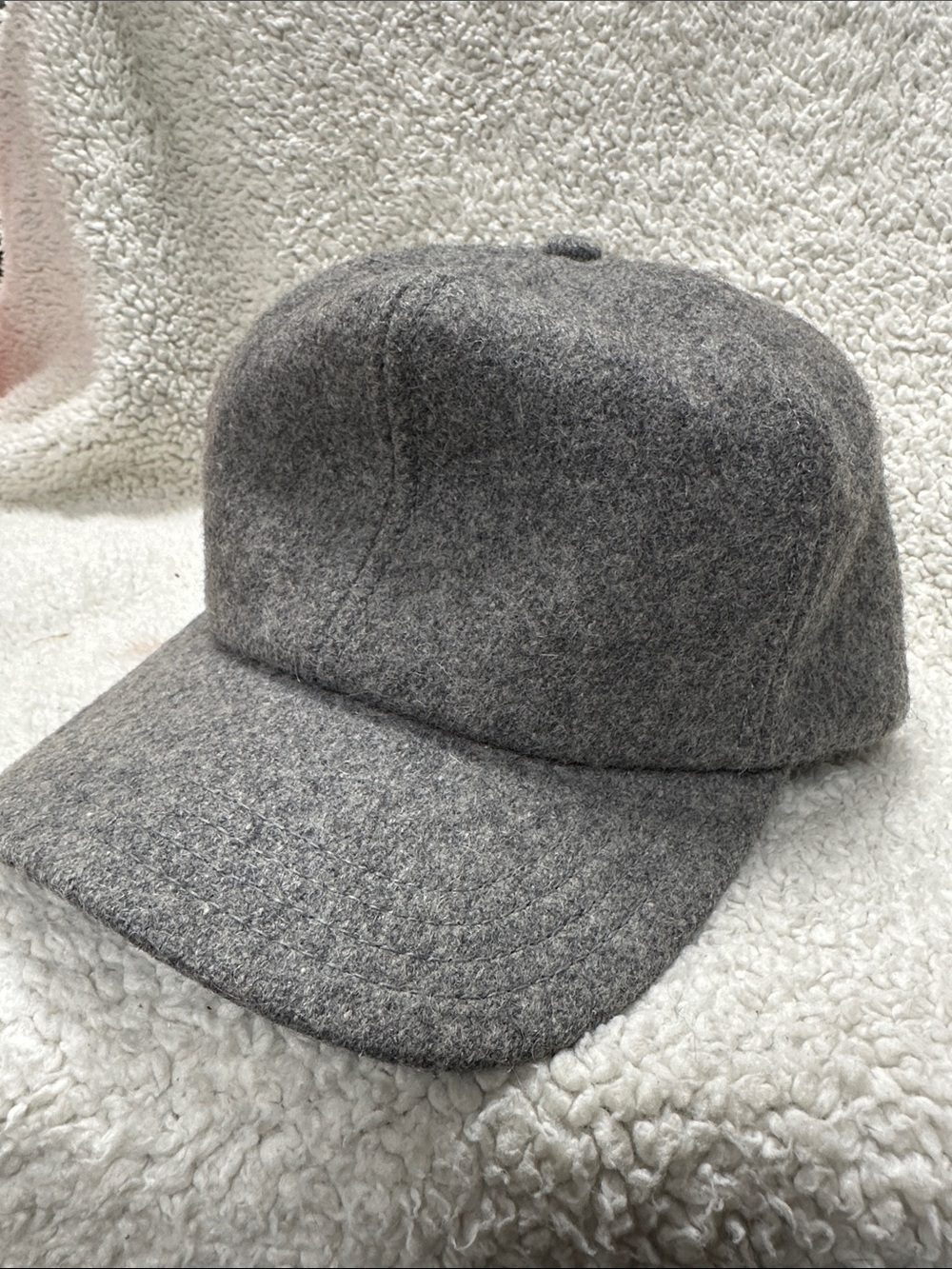 Vintage ‘P’ Made in Trapper’s Hunter Gray Wool  Fitted Hat with Ear Flaps, L